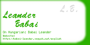 leander babai business card